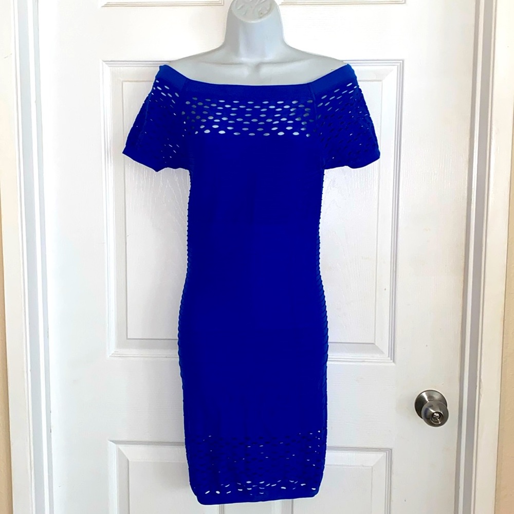 Royal Blue Bodycon Cutout Dress